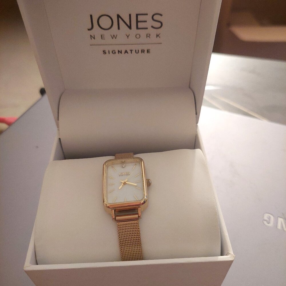 Jones New York Gold Mesh w/ Genuine Diamond Watch